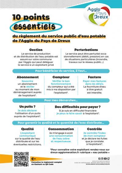 Agglo du Pays de Dreux - 10 points essentiels du règlement eau potable